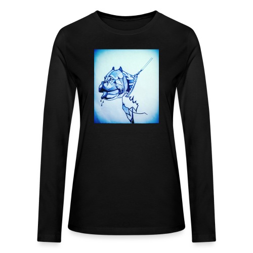 Blue pitbull - Bella + Canvas Women's Long Sleeve T-Shirt
