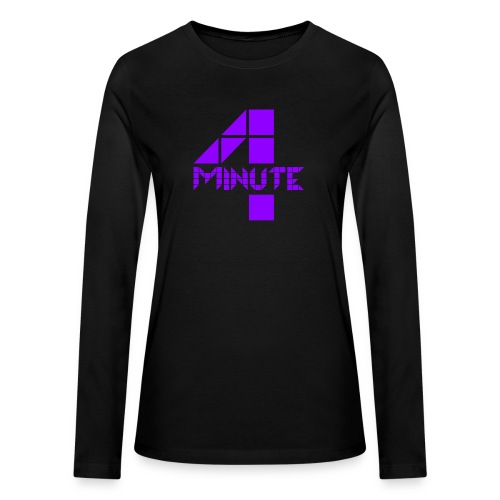 4Minute Logo in Purple Women's Hoodie - Bella + Canvas Women's Long Sleeve T-Shirt