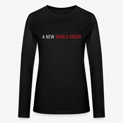 A New World Order Logo - Bella + Canvas Women's Long Sleeve T-Shirt