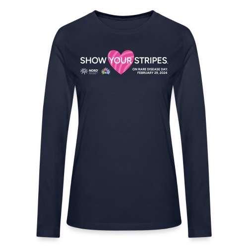Show Your Stripes for Rare Disease Day - Bella + Canvas Women's Long Sleeve T-Shirt