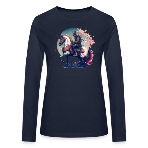 Knight on Unicorn - Bella + Canvas Women's Long Sleeve T-Shirt