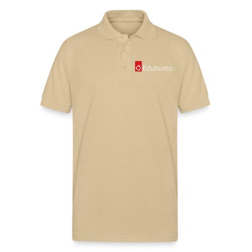 Edubuntu Logo 2023 - White - Gildan Unisex 50/50 Jersey Polo