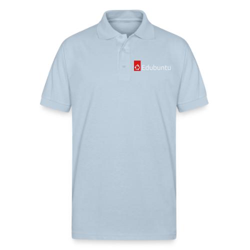 Edubuntu Logo 2023 - White - Gildan Unisex 50/50 Jersey Polo