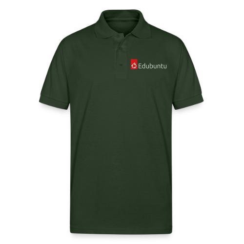 Edubuntu Logo 2023 - White - Gildan Unisex 50/50 Jersey Polo