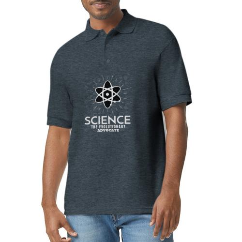 Science The Evolutionary Advocate White Design - Gildan Unisex 50/50 Jersey Polo