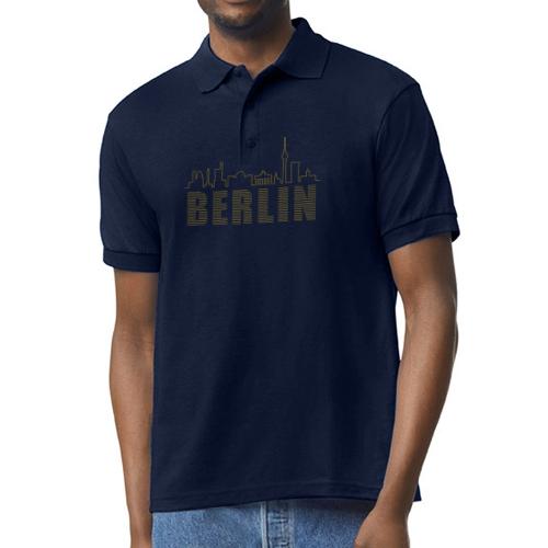 Skyline of Berlin - Gildan Unisex 50/50 Jersey Polo