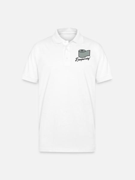 I pooped today quote - Gildan Unisex 50/50 Jersey Polo - white