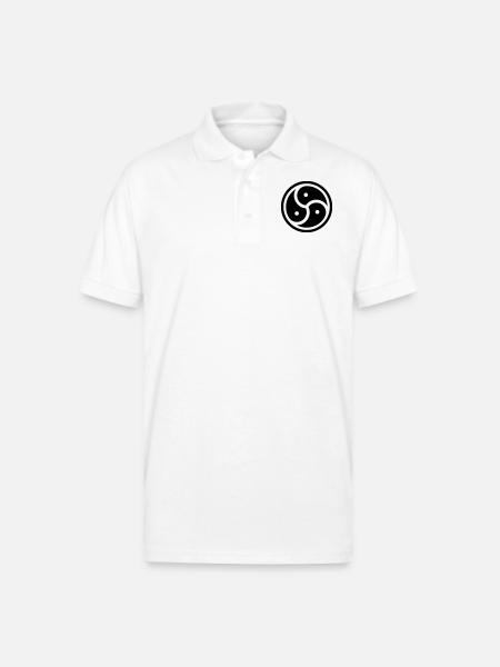 Kink Community Symbol - Gildan Unisex 50/50 Jersey Polo - white