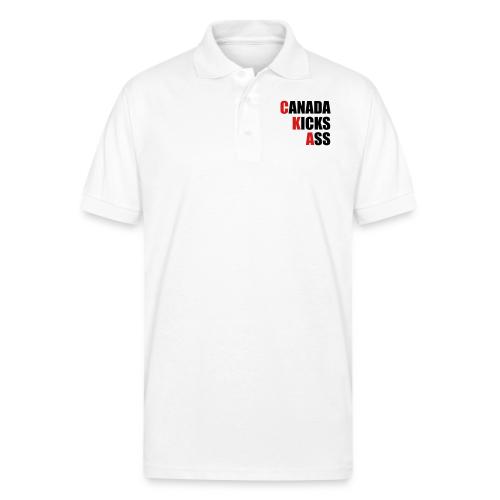 Canada Kicks Ass Vertical - Gildan Unisex 50/50 Jersey Polo