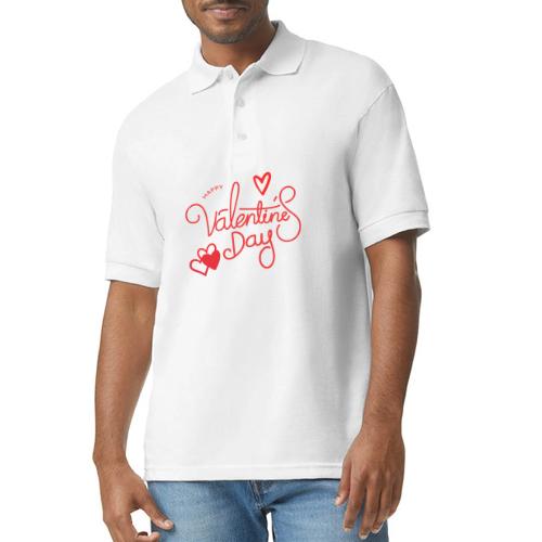 San Valentín, Moda Celebra Día 14 de Febrero - Gildan Unisex 50/50 Jersey Polo