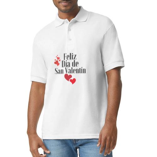 Moda de San Valentín, Celebra Día 14 de Febrero. - Gildan Unisex 50/50 Jersey Polo