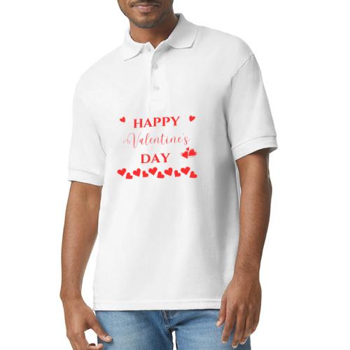 Valentine's Day Fashion, Living Love February 14 - Gildan Unisex 50/50 Jersey Polo
