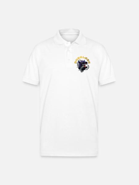 RUTHLESS - Gildan Unisex 50/50 Jersey Polo - white
