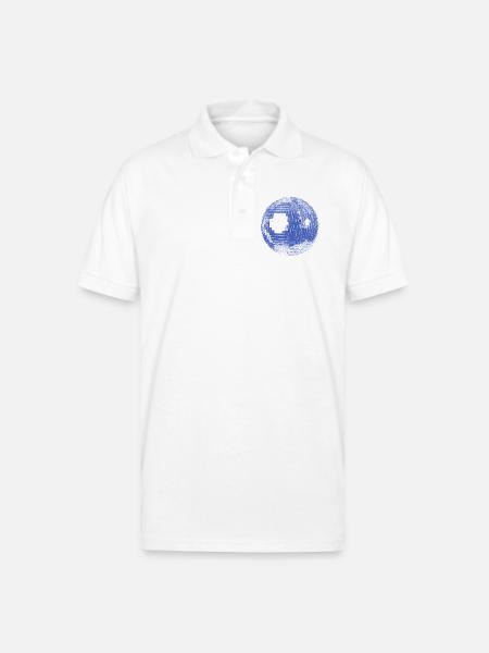Retro Disco Ball - Gildan Unisex 50/50 Jersey Polo - white