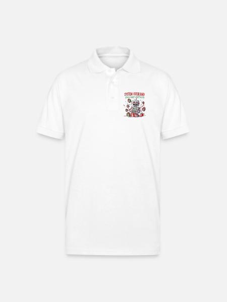System Overload Holiday - Gildan Unisex 50/50 Jersey Polo - white