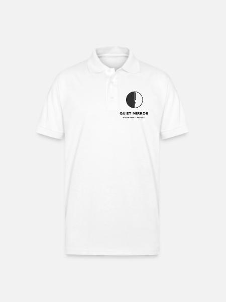 QUIET MIRROR - Gildan Unisex 50/50 Jersey Polo - white