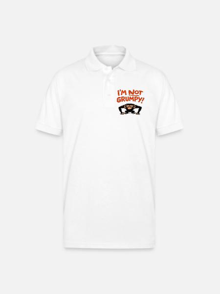 I'm Not Grumpy Monkey - Gildan Unisex 50/50 Jersey Polo - white