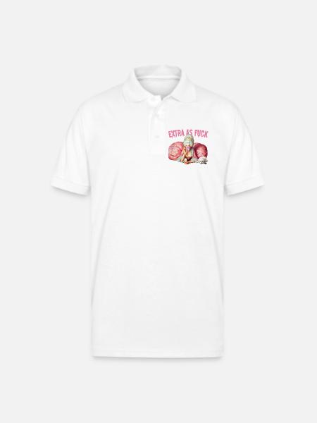 Rococo Bubblegum Queen - Gildan Unisex 50/50 Jersey Polo - white