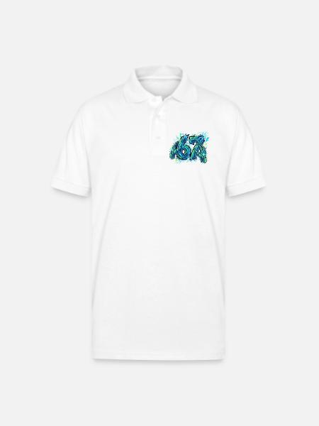 Neon Circuit Vortex Hands - Gildan Unisex 50/50 Jersey Polo - white