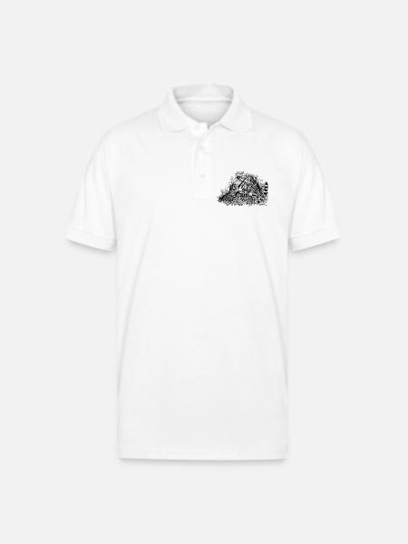 Fighting tigers - Gildan Unisex 50/50 Jersey Polo - white