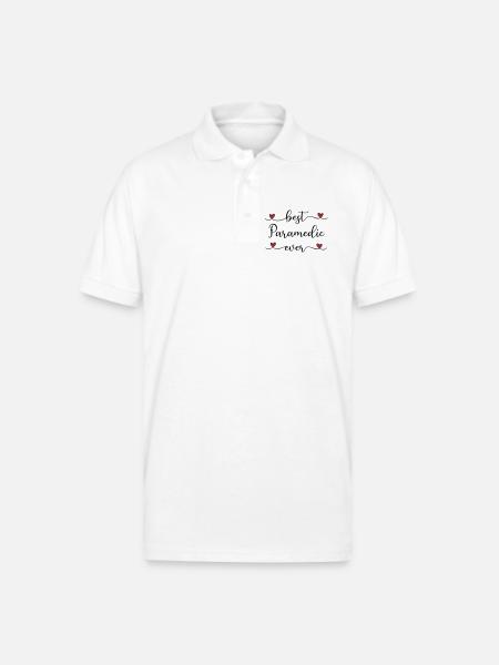 Best Paramedic ever - Gildan Unisex 50/50 Jersey Polo - white