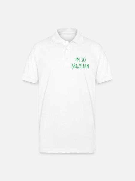 I'm so Brazilian Brazil - Gildan Unisex 50/50 Jersey Polo - white