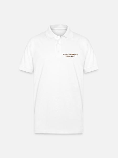 Chapter & Sip Escape - Gildan Unisex 50/50 Jersey Polo - white