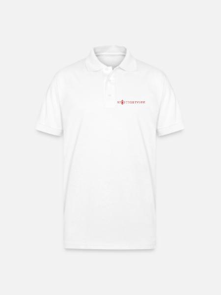 HR Streetwork Urban Glyph - Gildan Unisex 50/50 Jersey Polo - white
