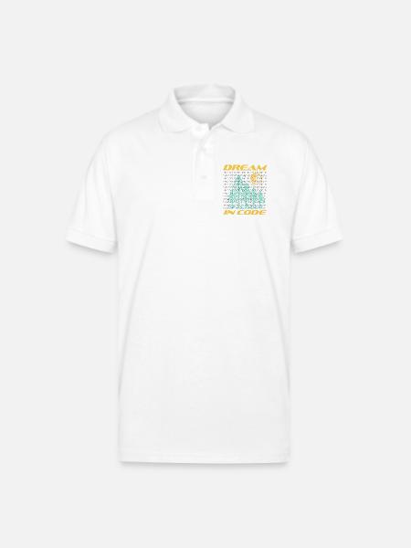 Dream In Code - Gildan Unisex 50/50 Jersey Polo - white