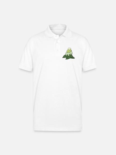 Pastel Stack Frog - Gildan Unisex 50/50 Jersey Polo - white