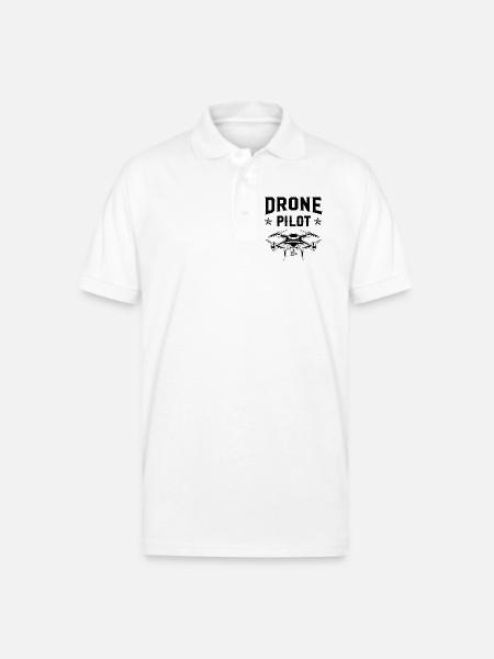 Drone Pilot - Gildan Unisex 50/50 Jersey Polo - white