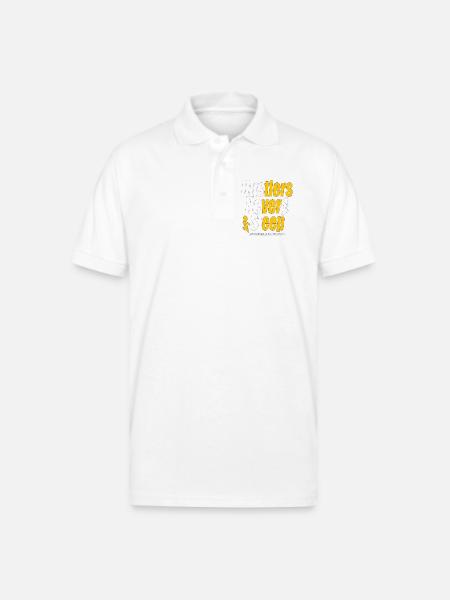 Hustlers Never Sleep - Gildan Unisex 50/50 Jersey Polo - white