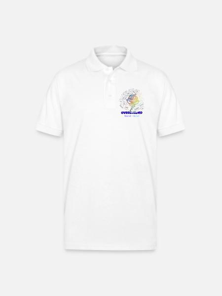 Overloaded Life Robot - Gildan Unisex 50/50 Jersey Polo - white