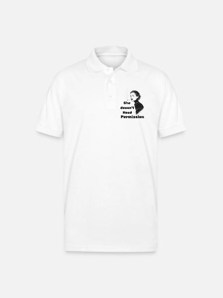 Noir Silhouette Smoking - Gildan Unisex 50/50 Jersey Polo - white