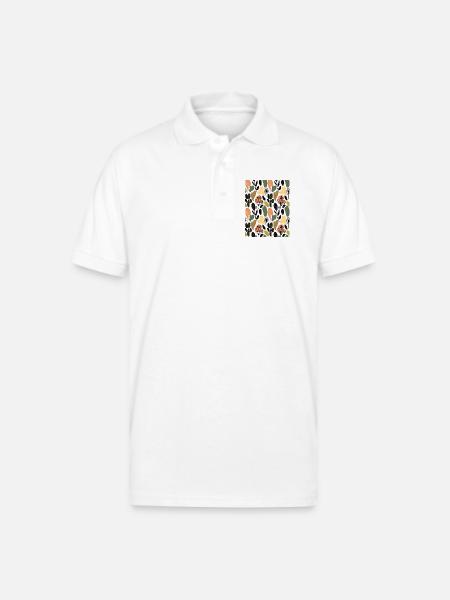 Rustic Botanical Floral Pattern - Gildan Unisex 50/50 Jersey Polo - white