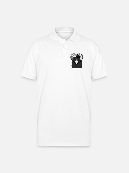 Cracked Heart  - Gildan Unisex 50/50 Jersey Polo - white