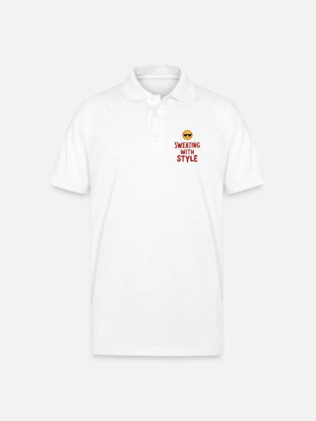 Sweating with Style - Gildan Unisex 50/50 Jersey Polo - white