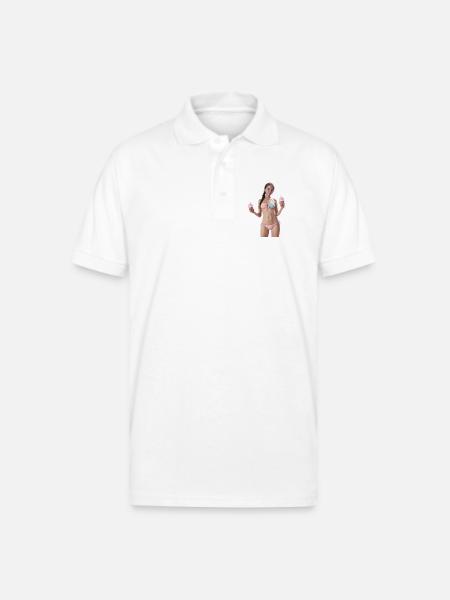 Pastel Ice Cream Cone Illustration - Gildan Unisex 50/50 Jersey Polo - white