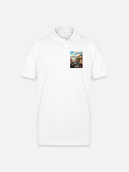 Porto Portugal Travel - Gildan Unisex 50/50 Jersey Polo - white