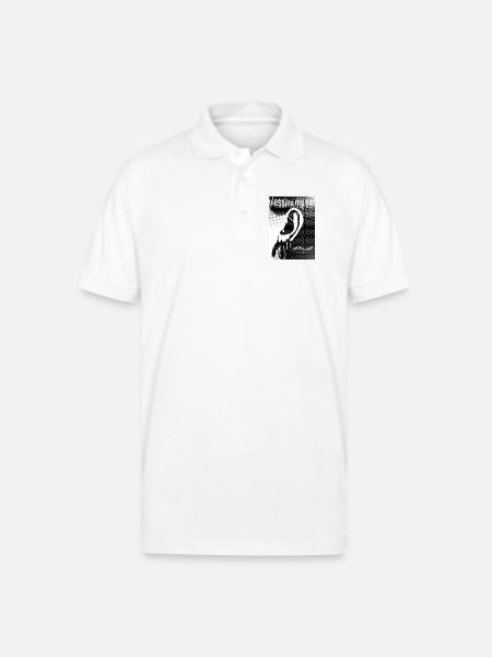 Echo Ear Blessing Halftone Art - Gildan Unisex 50/50 Jersey Polo - white