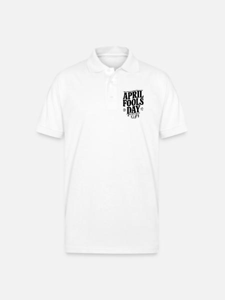 April Fools Day - Gildan Unisex 50/50 Jersey Polo - white