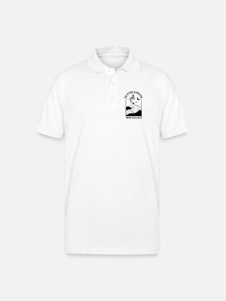 Moonlit Silhouette - Gildan Unisex 50/50 Jersey Polo - white