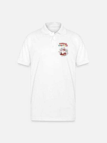 Christmas_Design - Gildan Unisex 50/50 Jersey Polo - white