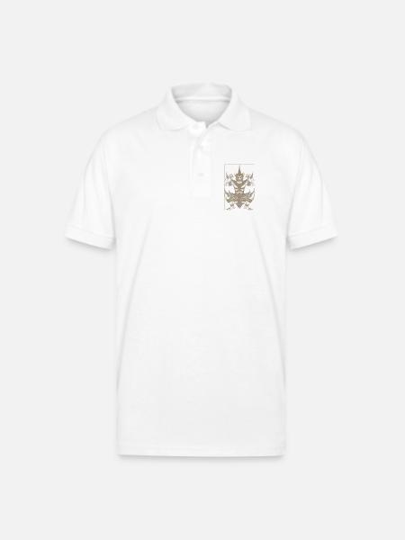 Golden Deva Guardian Mandala - Gildan Unisex 50/50 Jersey Polo - white