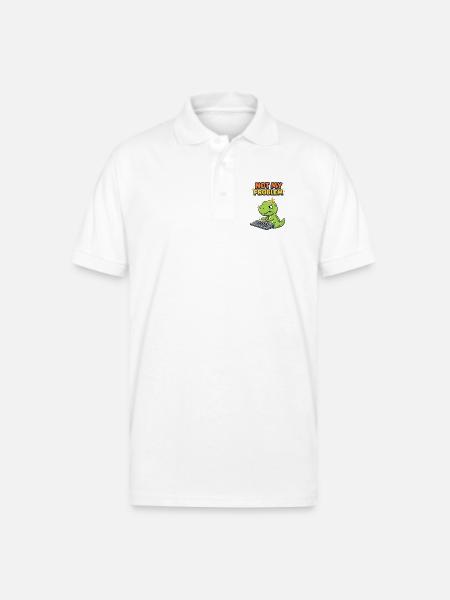Not My Problem Dino - Gildan Unisex 50/50 Jersey Polo - white