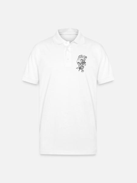 skullandrose - Gildan Unisex 50/50 Jersey Polo - white