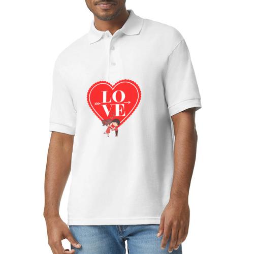 Love Valentine's Day, Designs February 14, Harmony - Gildan Unisex 50/50 Jersey Polo