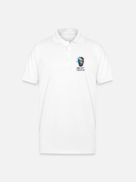 Coded but Creative - Gildan Unisex 50/50 Jersey Polo - white