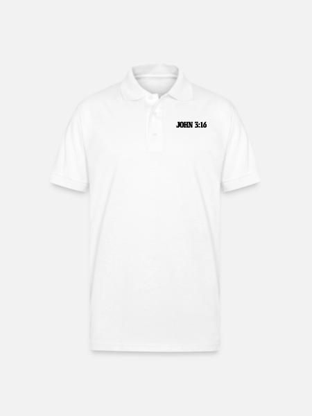 John 3:16 - Gildan Unisex 50/50 Jersey Polo - white