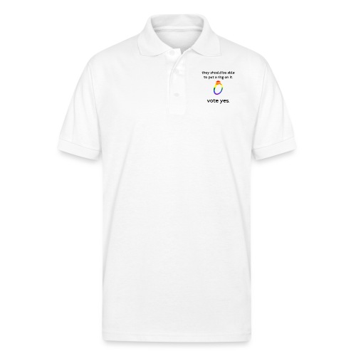 They should be able to put a ring on it. - Gildan Unisex 50/50 Jersey Polo